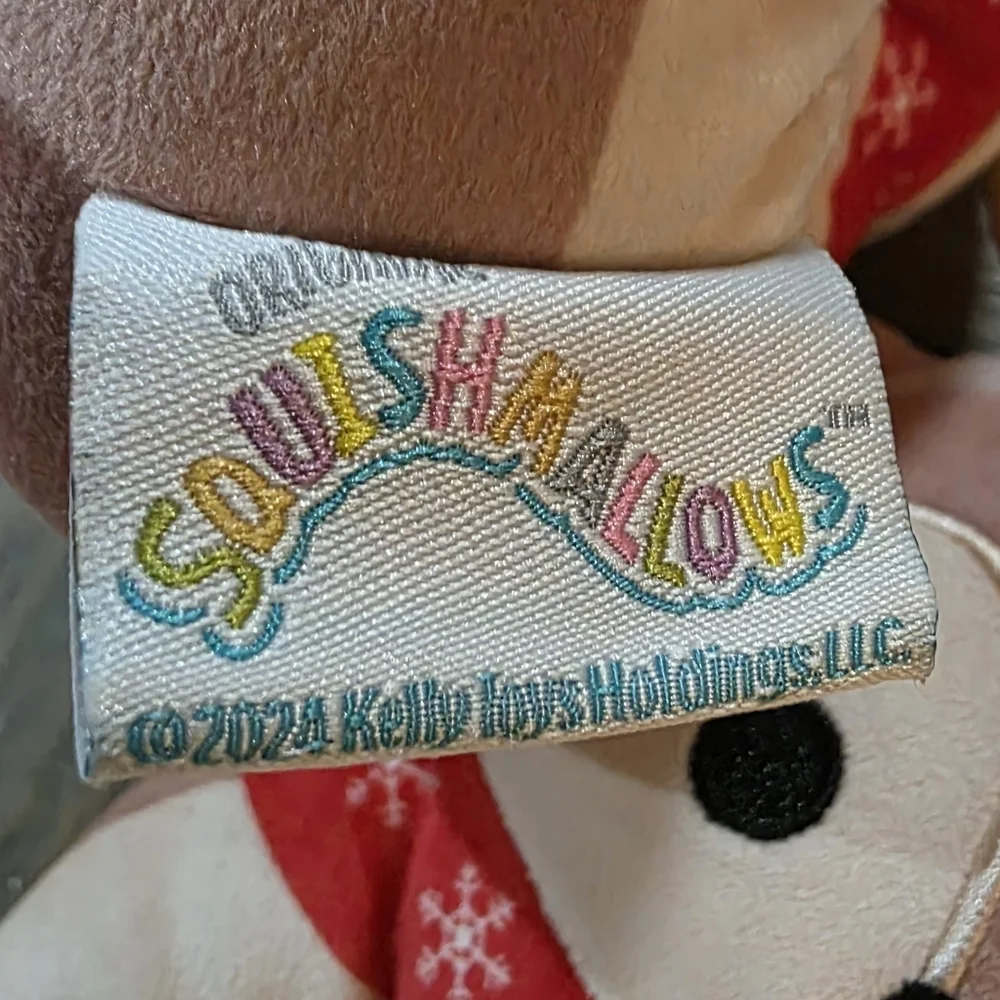 Squishmallows Holiday Slippers Featuring Dawn the Fawn, Size 11-12